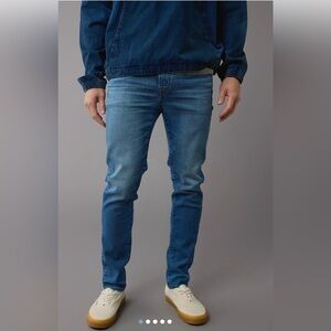 American Eagle Outfitters Men's Airflex Skinny Blue Jeans